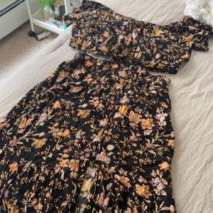 Beautiful floral print two piece set